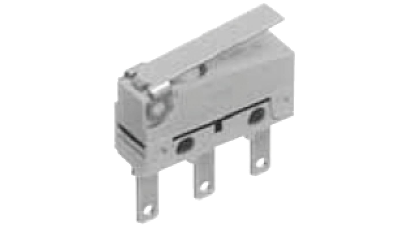 Panasonic Short Hinge Lever Micro Switch, Solder Terminal, 100 mA @ 30 V dc, SP-CO, IP50