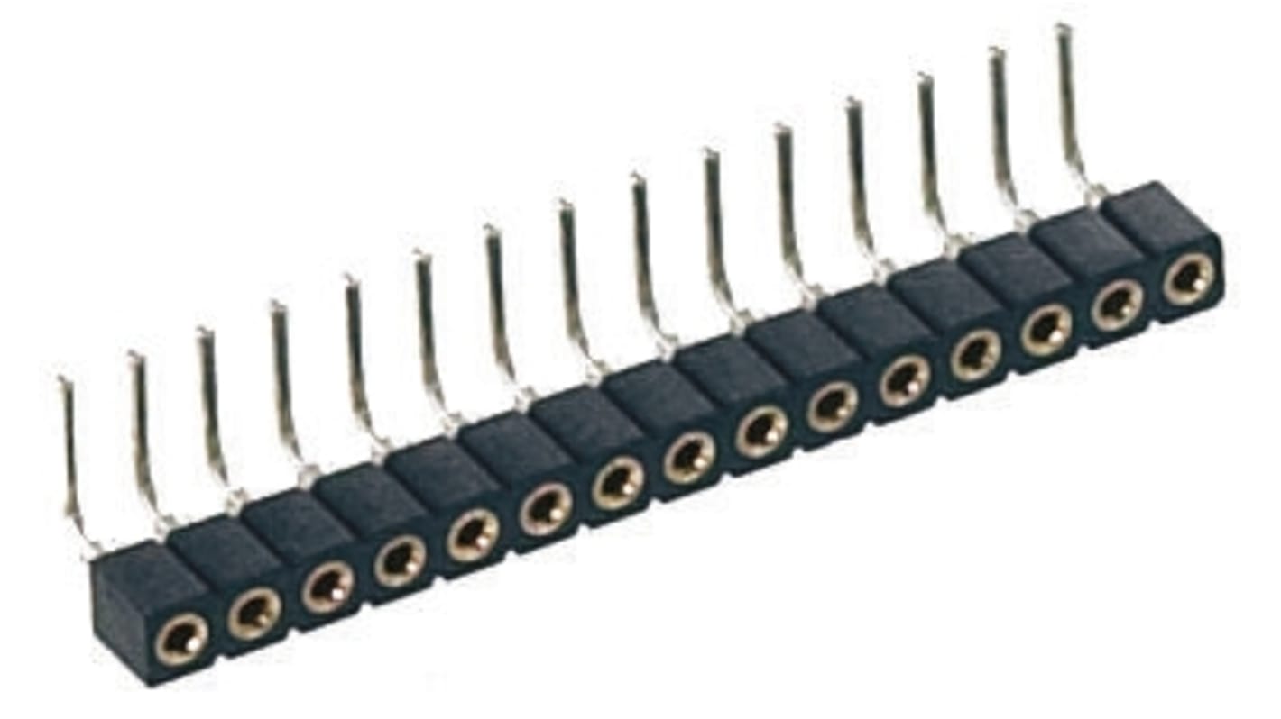 11 Way Preci-Dip Right Angle Through Hole 2mm SIL Socket, Solder, 3A 100 V ac, 150 V dc