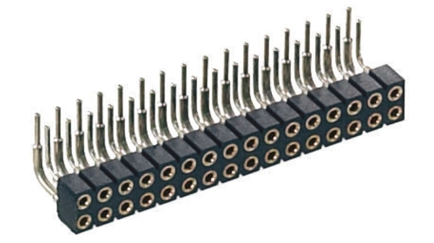 Preci-Dip 833 Leiterplattenbuchse gewinkelt 20-polig / 2-reihig, Raster 2mm