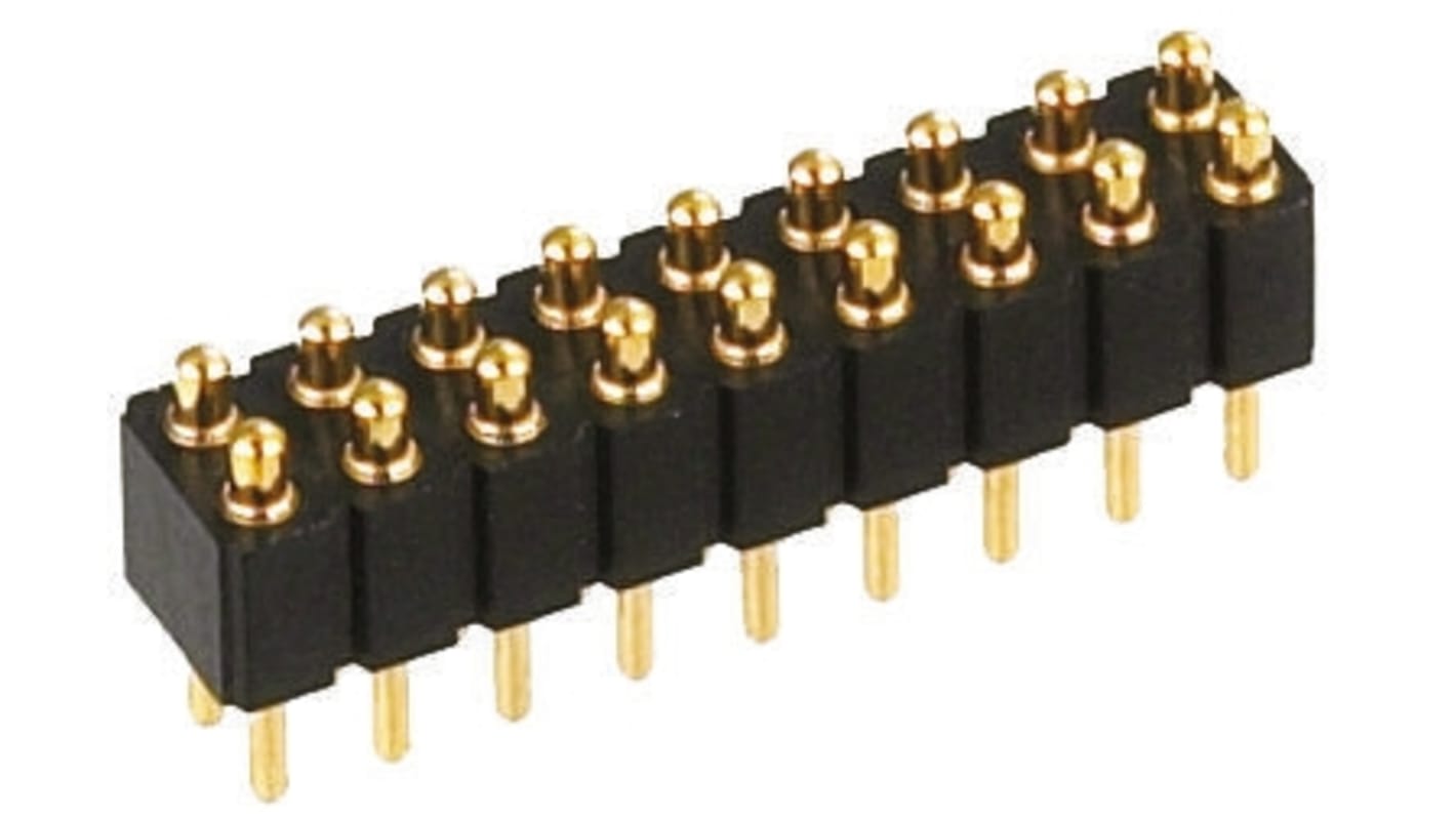 Connettore caricato a molla Preci-Dip, 20 vie, 2 file, passo 2.54mm