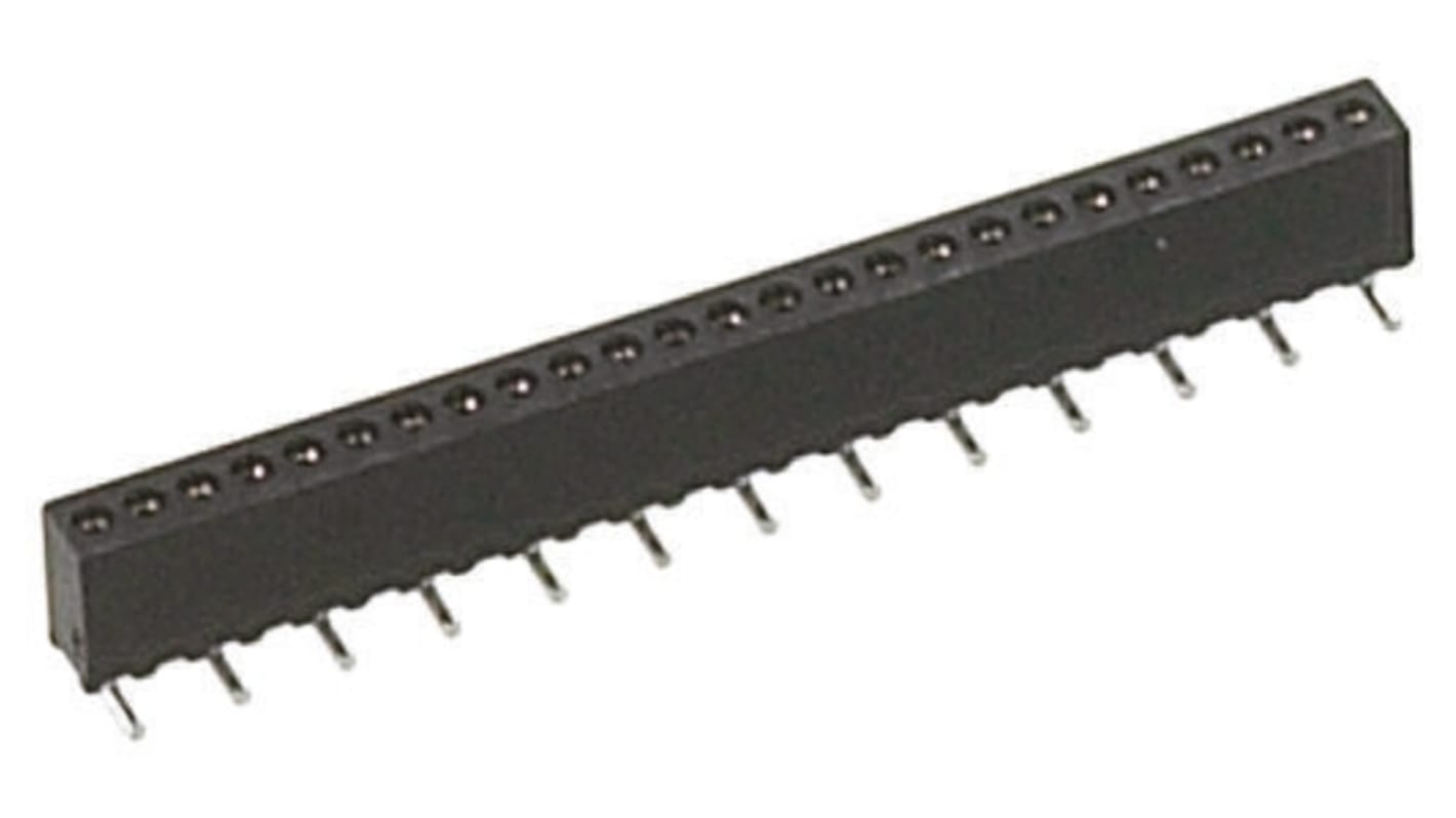 3 Way Preci-Dip Straight SMT 1.27mm SIL Socket, Solder, 1A 100 V ac, 150 V dc