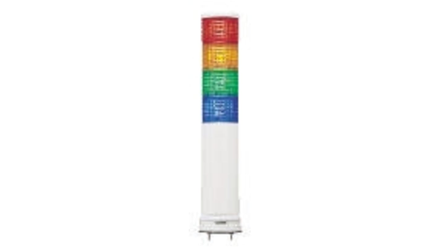 Rs-Online Torretta di segnalazione Schneider Electric 24 V c.a. / c.c. LED 4 elementi lenti Rosso/Verde/Ambra/Blu con