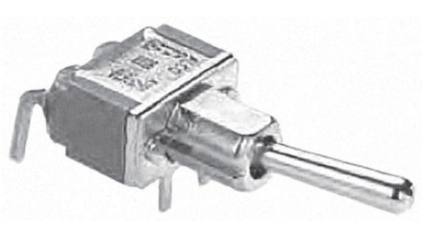 TE Connectivity Toggle Switch, PCB Mount, Latching, SPDT, Through Hole Terminal