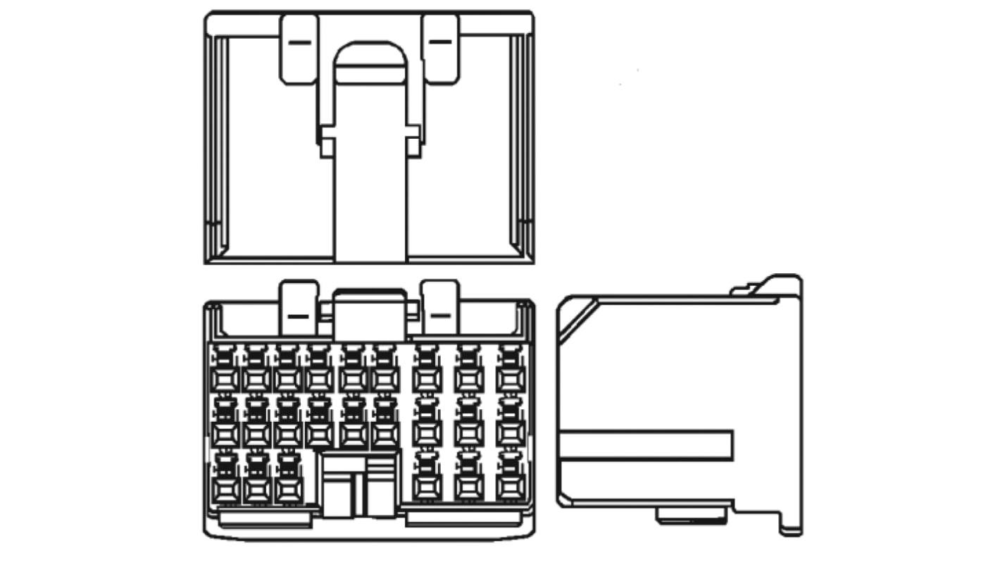 TE Connectivity MULTILOCK 040 Serie, Gerade, 24, Automotive Steckverbinder