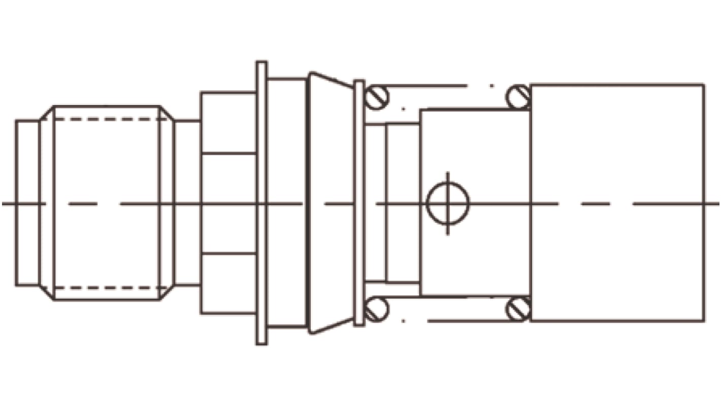 TE Connectivity Straight 50Ω RF Adapter SMA Socket to OSP Socket 18GHz
