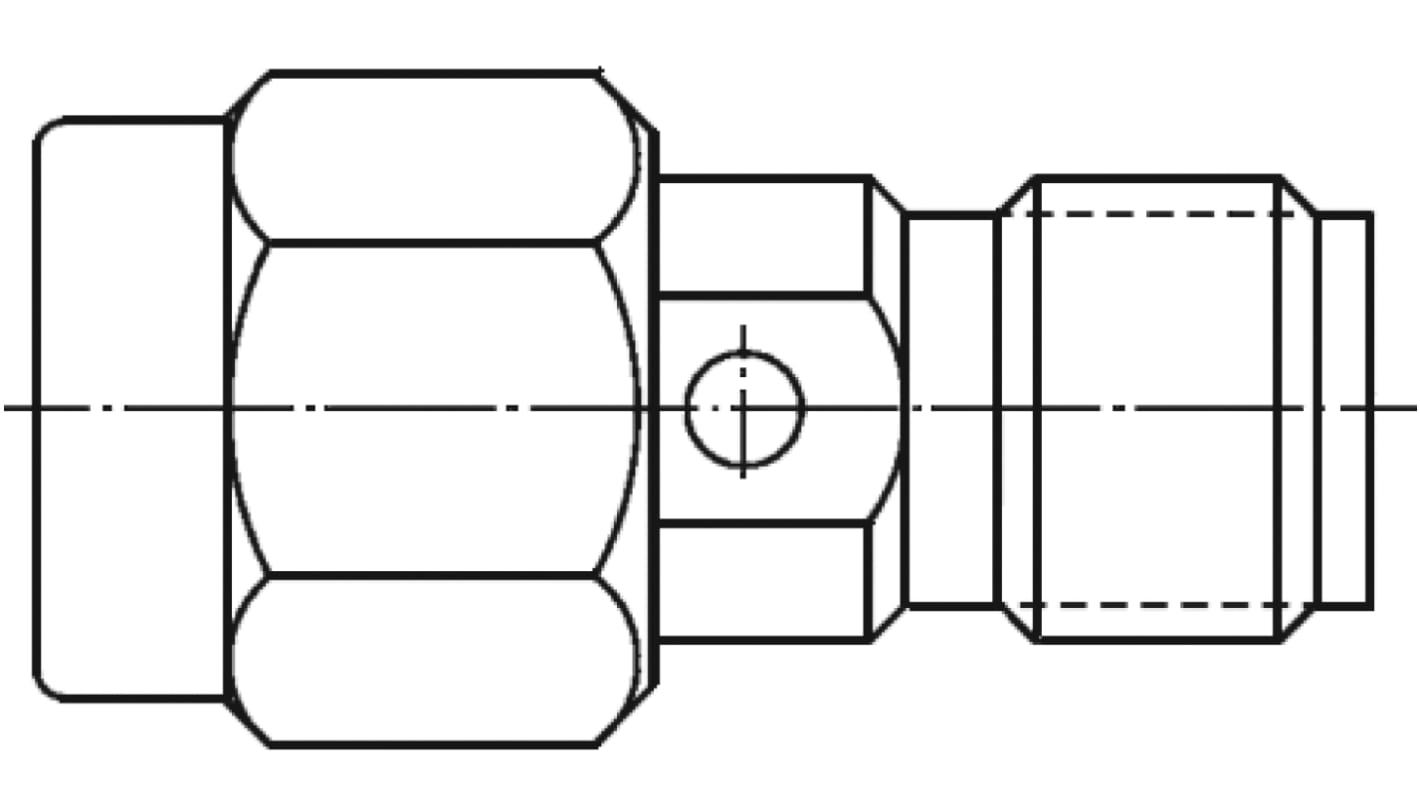 TE Connectivity Straight 50Ω RF Adapter SMA Plug to SMA Socket 18GHz