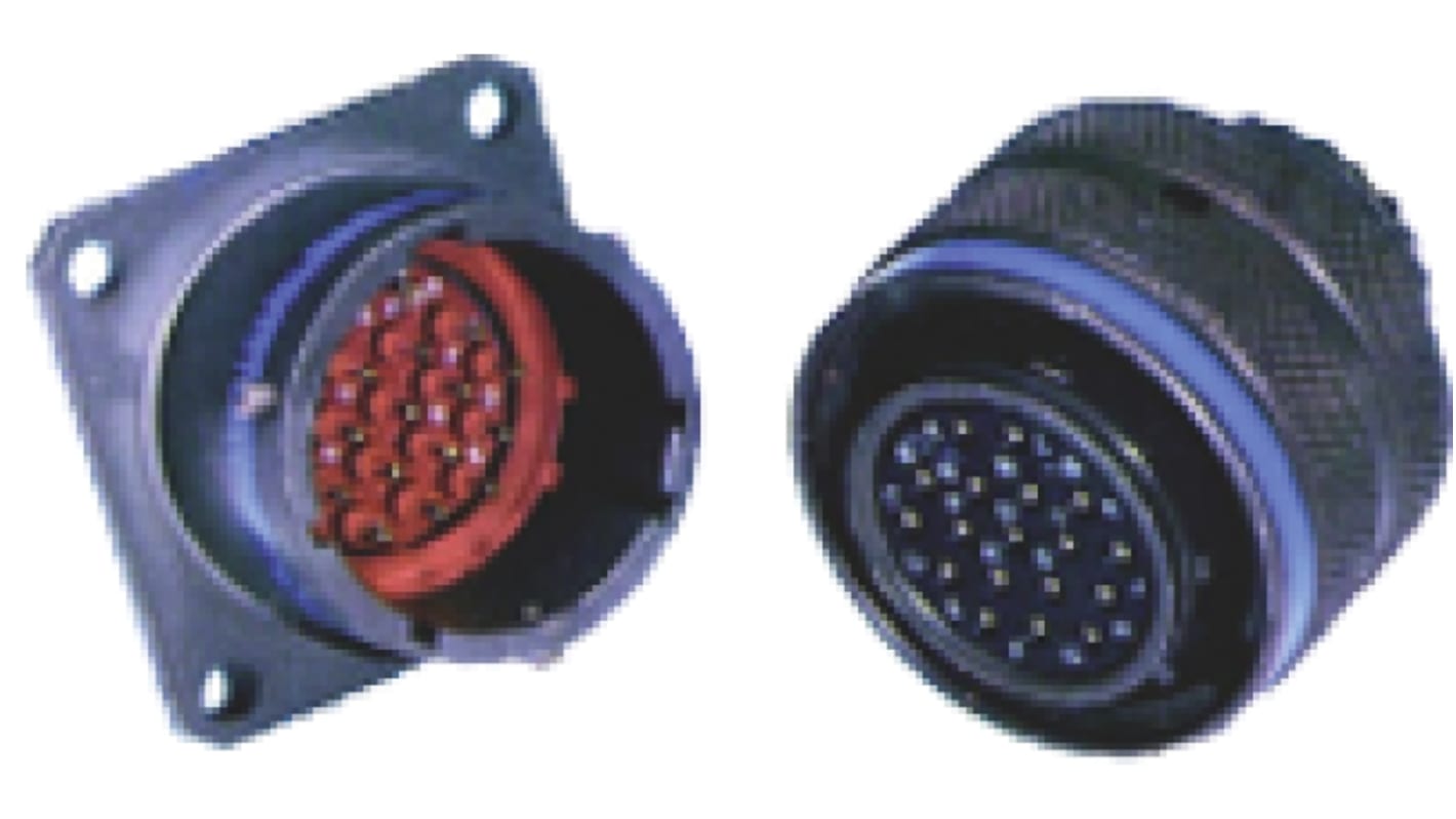 Amphenol Socapex, LJT 19 Way Wall Mount MIL Spec Circular Connector Receptacle, Pin Contacts,Shell Size 15, Bayonet