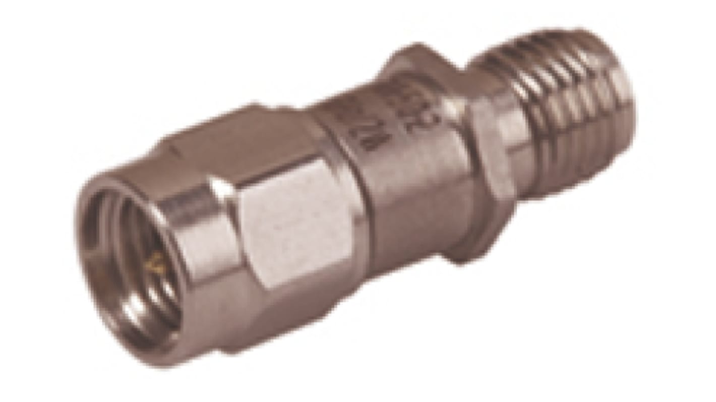 Huber+Suhner 50Ω RF Attenuator SMA Connector SMA Plug to Socket 1dB, Operating Frequency DC → 6GHz
