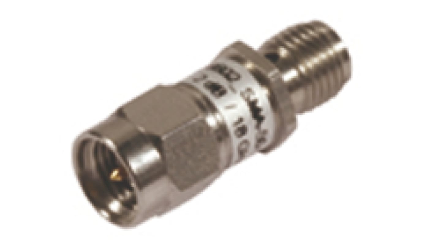 50Ω RF Attenuator SMA Connector SMA Plug to Socket 4dB, Operating Frequency DC to 18GHz