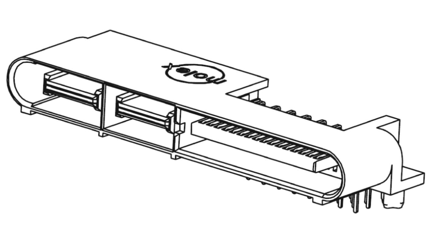 Molex EXTreme LPHPower Series Right Angle Through Hole PCB Header, 20 Contact(s), 1.27mm Pitch, Shrouded