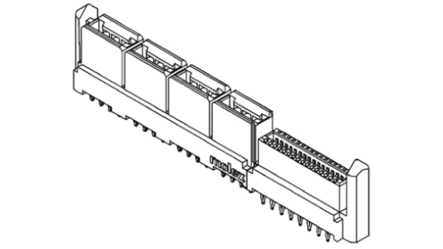 Gniazdo PCB 26 -pinowe raster: 1.27mm typu płytka – płytka Proste Przewlekany