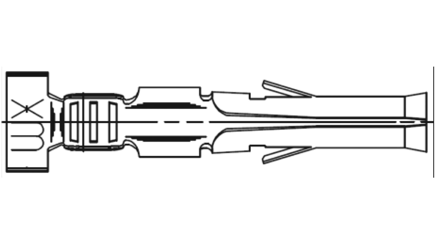 Molex STANDARD .093" Series Female Crimp Terminal, 22AWG Min, 18AWG Max