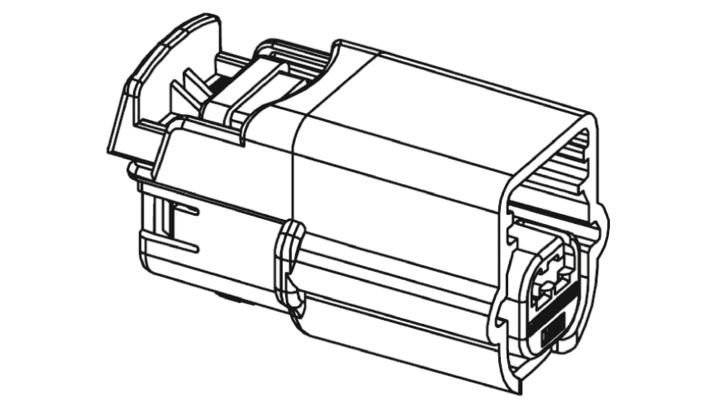 Boitier de connecteur Femelle, 2 contacts 1 rang , pas 2.54mm, Droit, Montage sur câble, série MX64