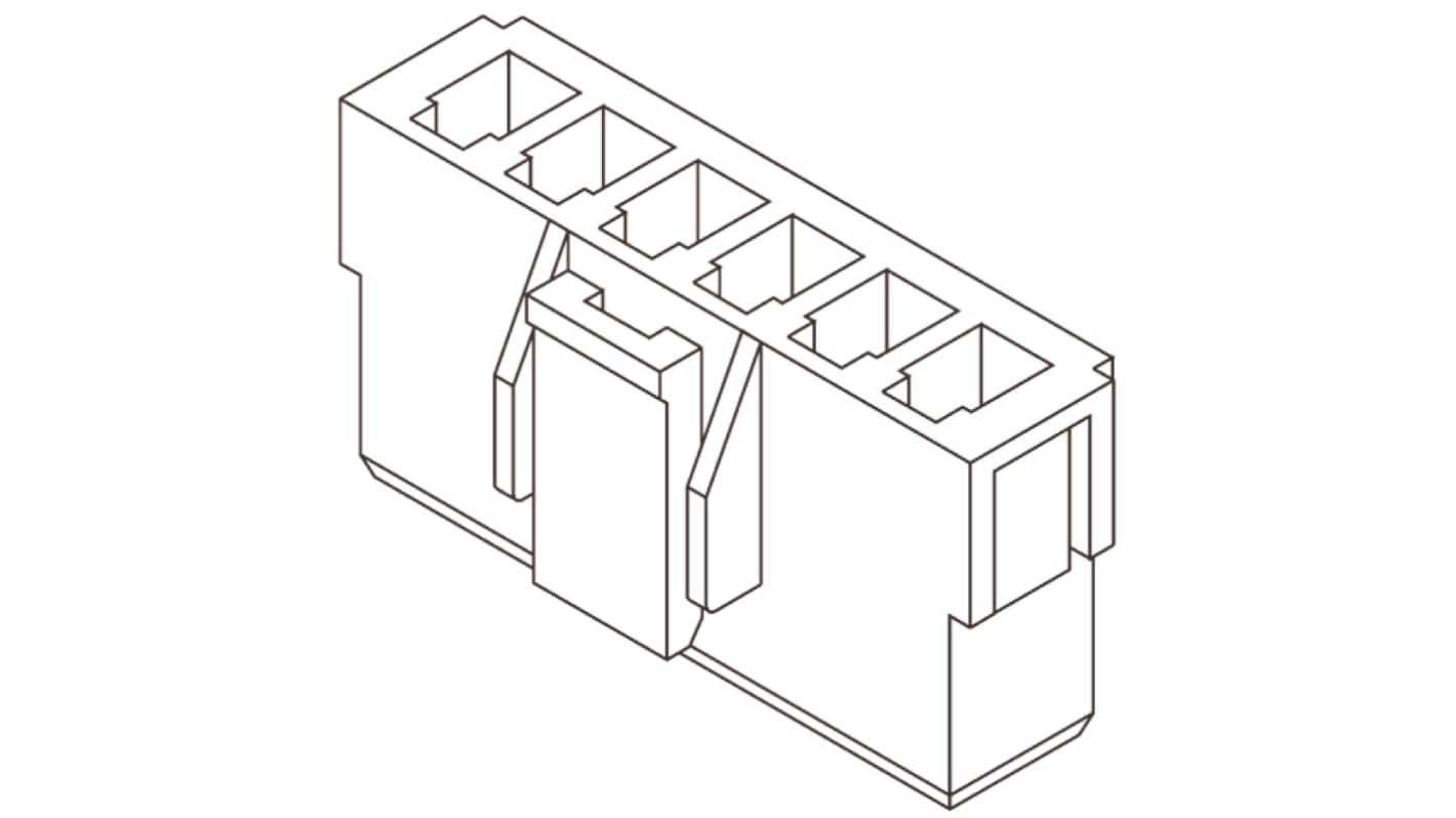 Molex Female Connector Housing, 3.96mm Pitch, 5 Way, 1 Row