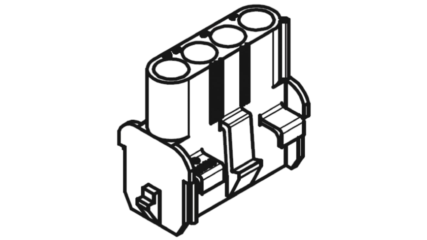 Molex, MLX Female Connector Housing, 6.35mm Pitch, 6 Way, 2 Row