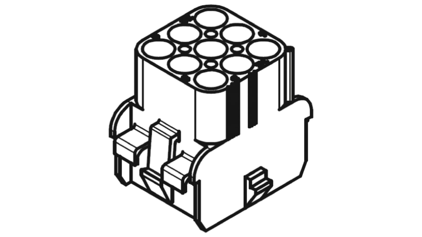 Molex, MLX Female Connector Housing, 9 Way, 3 Row