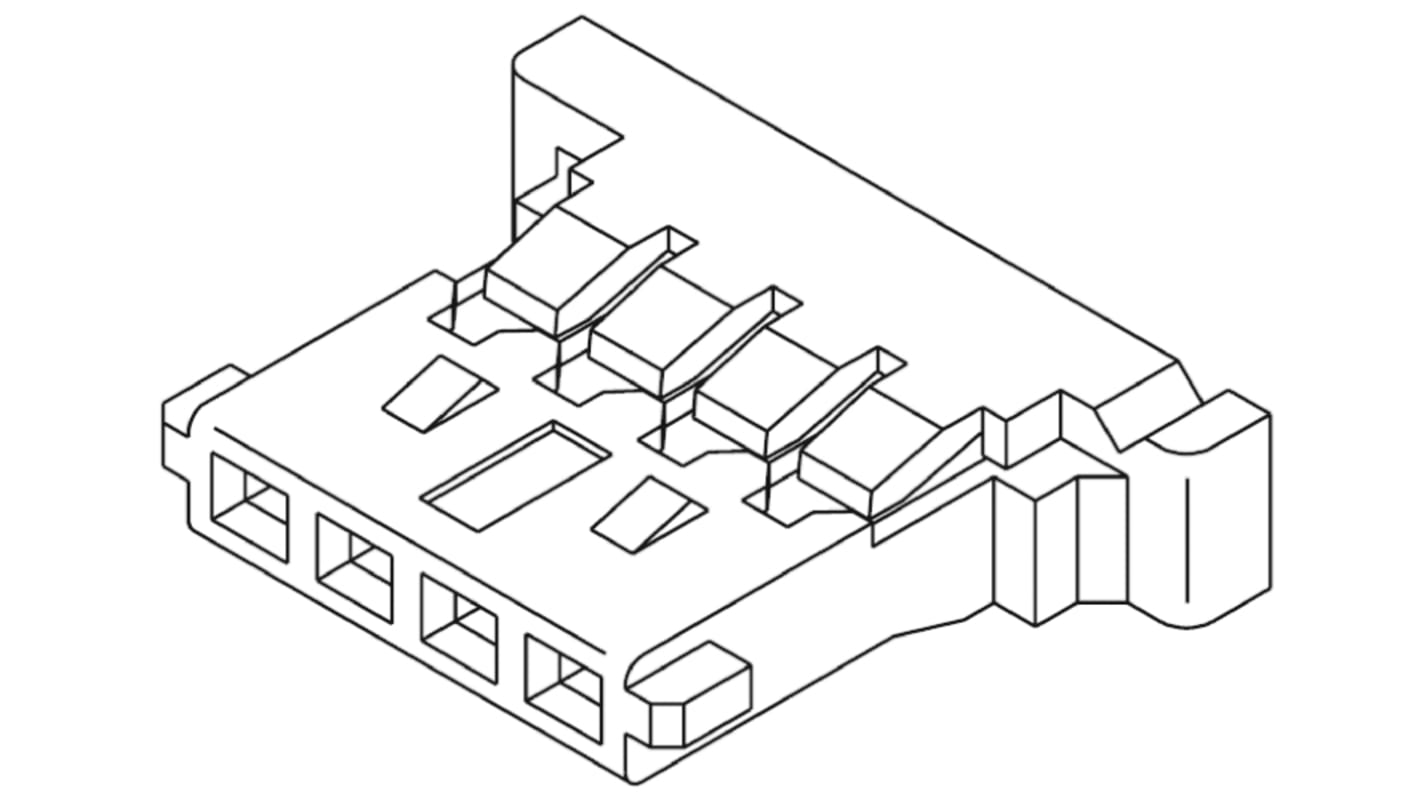 Boitier de connecteur Femelle, 2 contacts 1 rang , pas 1.25mm, Droit, Montage sur câble, série PanelMate