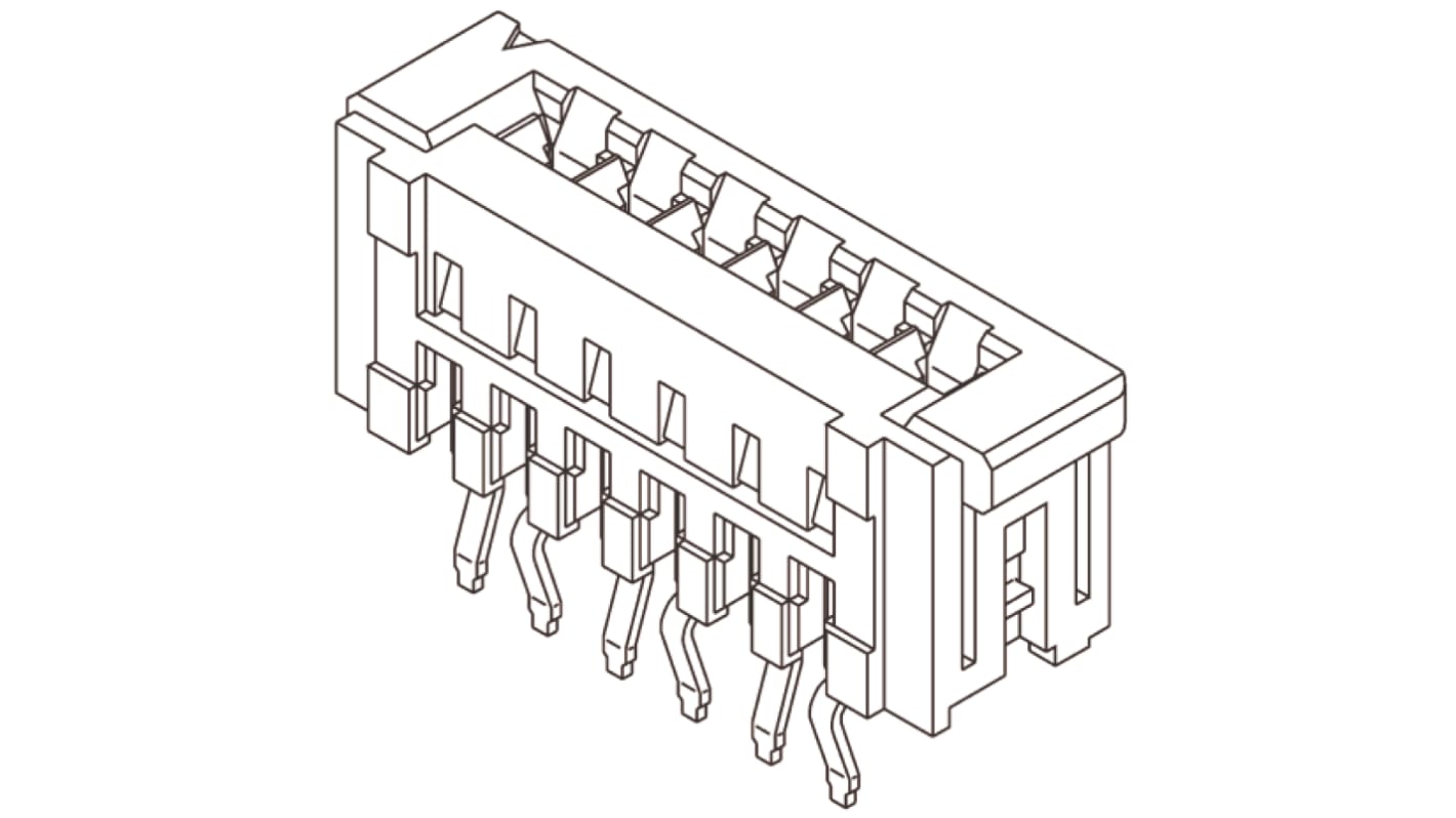 Conector IDC macho Molex serie 52147 de 12 vías, paso 2.0mm, 1 fila, Montaje en orificio pasante