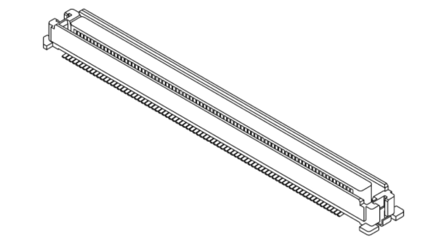 Molex SlimStack Series Straight Surface Mount PCB Socket, 20-Contact, 2-Row, 0.64mm Pitch, Solder Termination