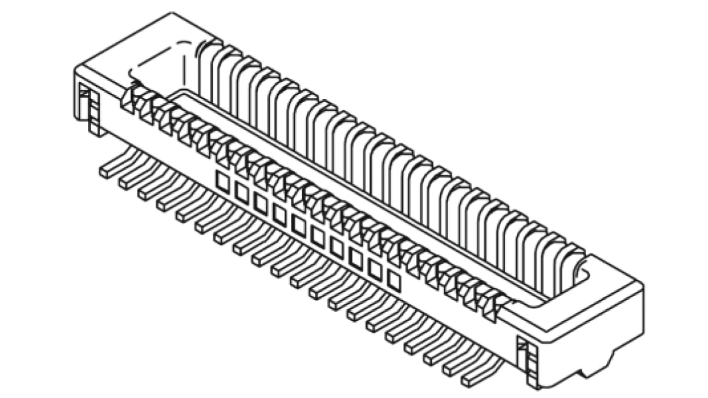 Molex SlimStack Leiterplatten-Stiftleiste Gerade, 80-polig / 2-reihig, Raster 0.4mm, Platine-Platine,