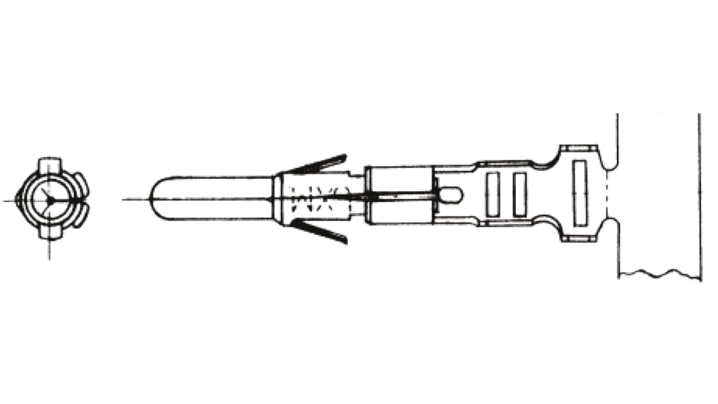 Molex Male Crimp Terminal, 24AWG Min, 18AWG Max