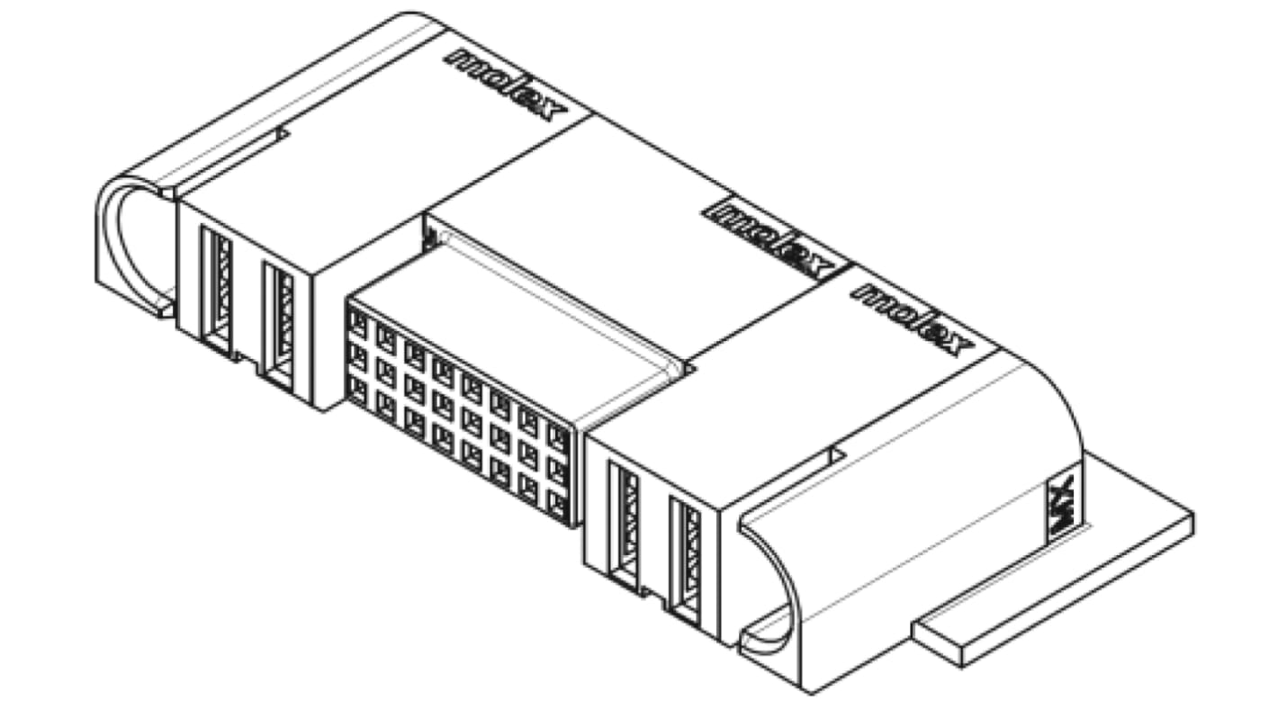 Molex EXTreme Ten60Power Series Right Angle Through Hole Mount Heavy Duty Power Connector, 28-Contact, 3-Row, Solder