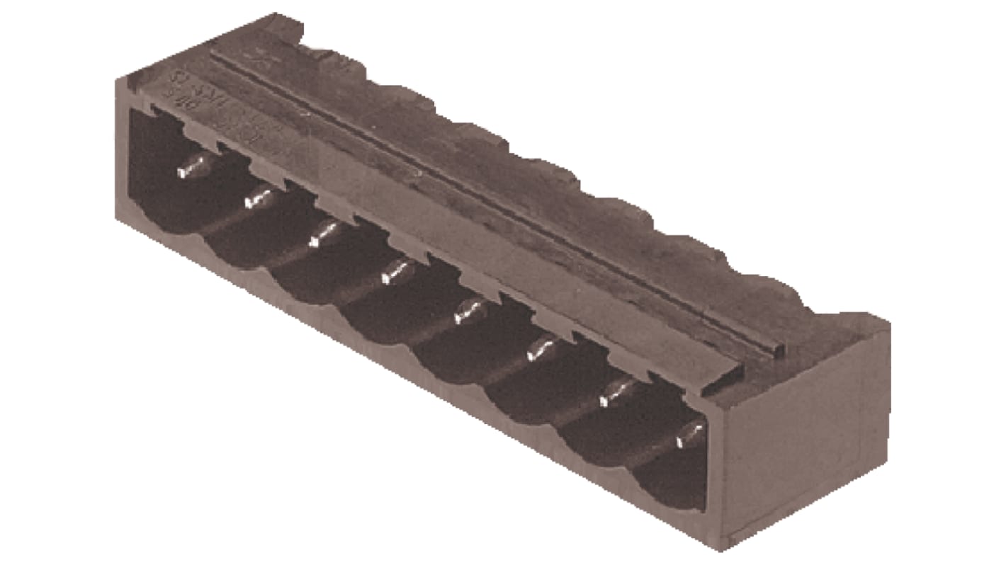 Weidmuller 5.08mm Pitch 6 Way Right Angle Pluggable Terminal Block, Header, Through Hole, Solder Termination