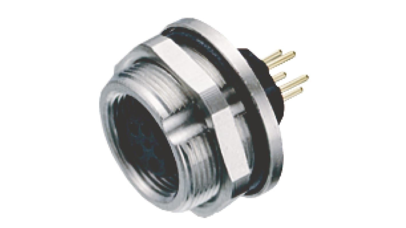 binder Circular Connector, 8 Contacts, Panel Mount, M9 Connector, Socket, Female, IP67, 712 Series