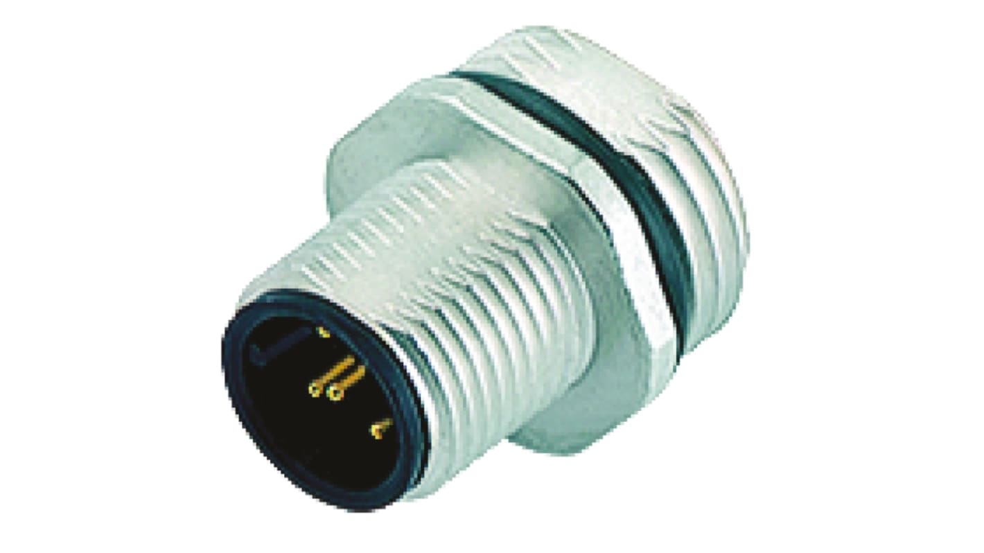 Binder Circular Connector, 5 Contacts, Panel Mount, Socket, Male, IP68, 713 Series