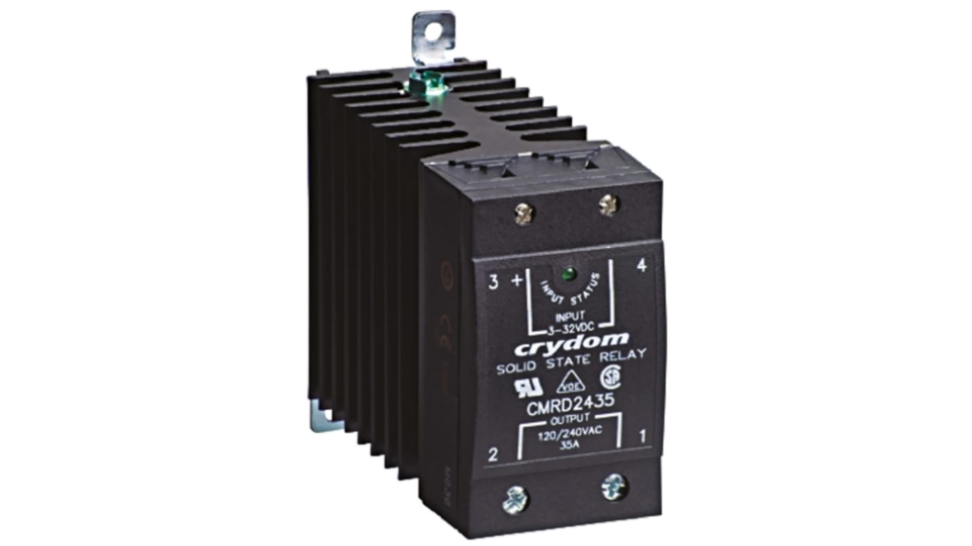 Relè a stato solido CMRD2435, Guida DIN, 35 A, 280 V, Zero-cross, SPST