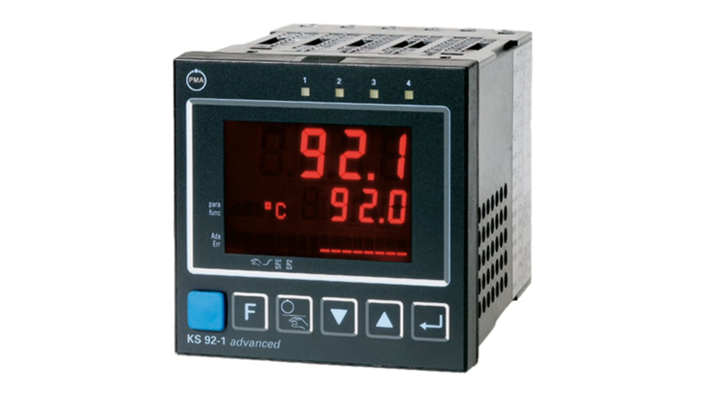 Rs-Online Termoregolatori PID P.M.A KS92 90→ 250 V c.a. 96 x 96 (1/4 DIN)mm 4 uscite Relè