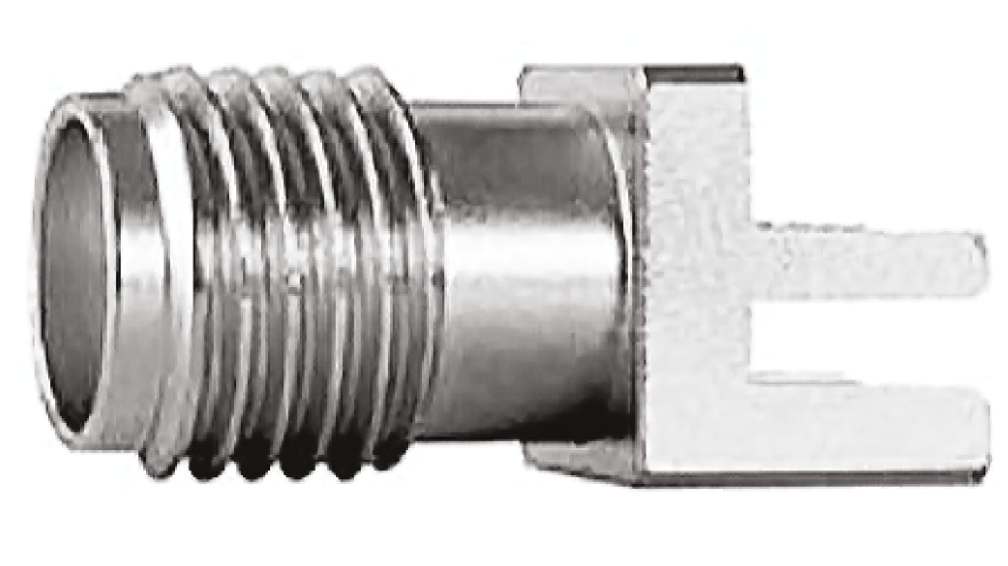 Telegartner, Jack Edge Mount SMA Connector, 50Ω, Solder Termination, Straight Body
