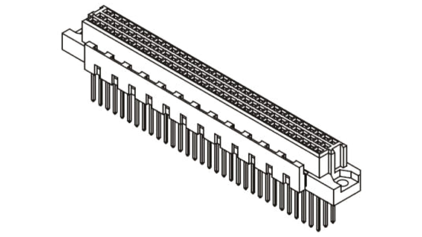 HARTING 09 03 96 Way 2.54mm Pitch, Type C Class C2, 3 Row, Straight DIN 41612 Connector, Socket