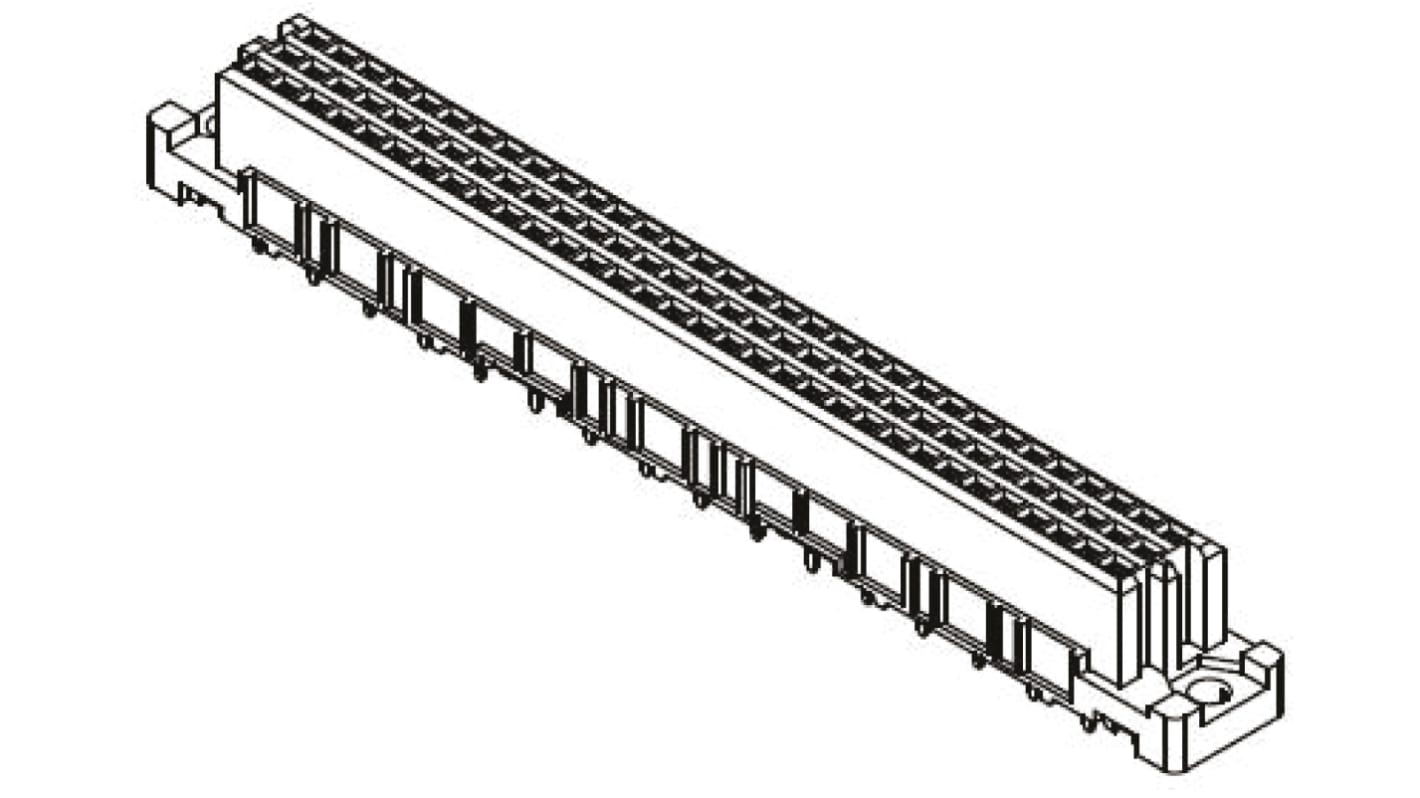 HARTING 09 03 96 Way 2.54mm Pitch, Type C Class C2, 3 Row, Straight DIN 41612 Connector, Socket