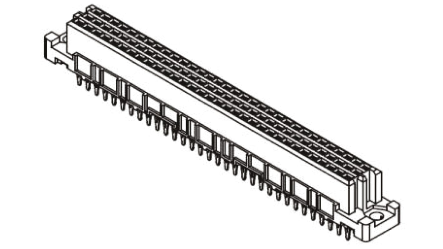 Harting 09 03 96 Way 2.54mm Pitch, Type C Class C3, 3 Row, Straight DIN 41612 Connector, Socket