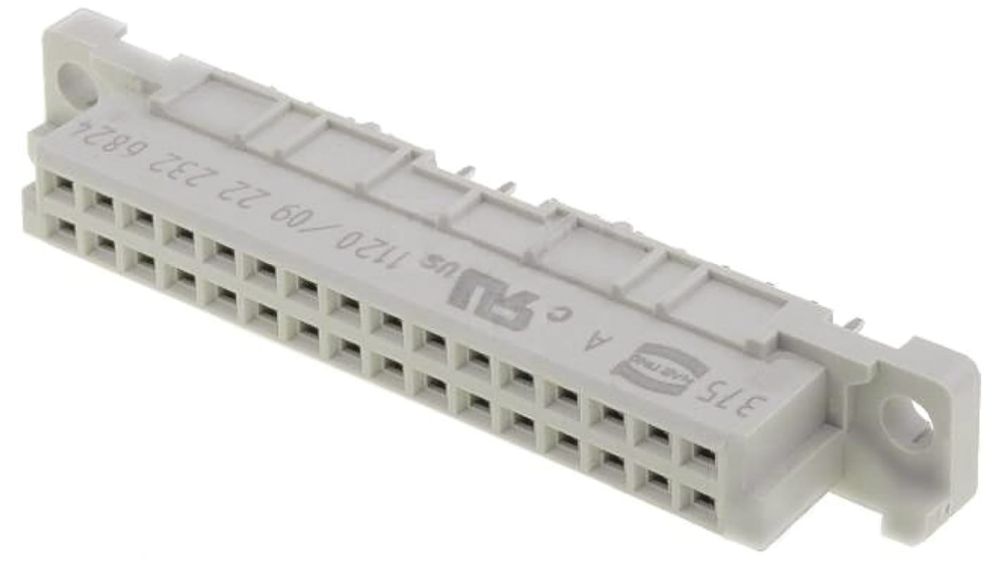 Harting 09 23 48 Way 2.54mm Pitch, Type 2C Class C2, 3 Row, Straight DIN 41612 Connector, Socket