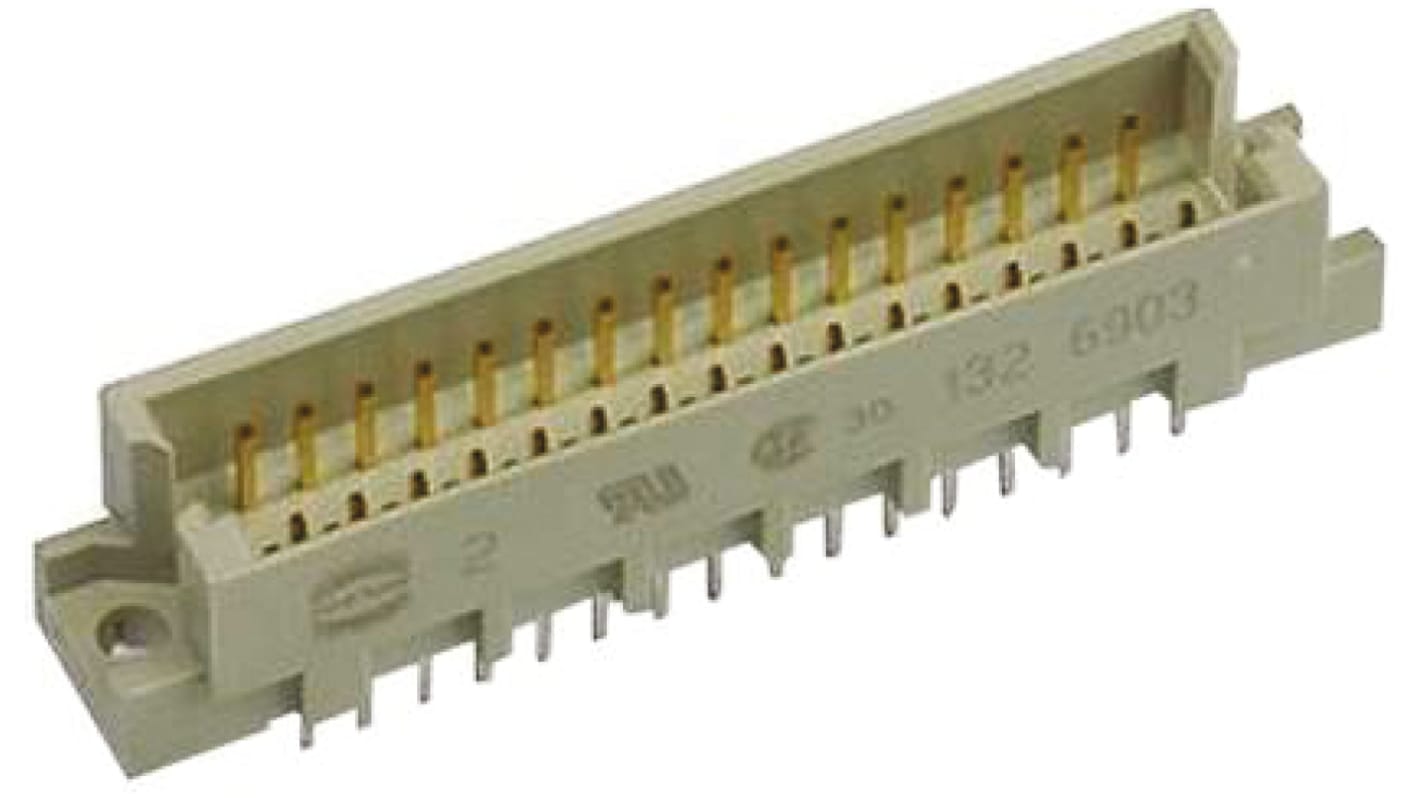 HARTING 09 73 96 Way 2.54mm Pitch, Type R Class C2, 3 Row, Straight DIN 41612 Connector, Plug