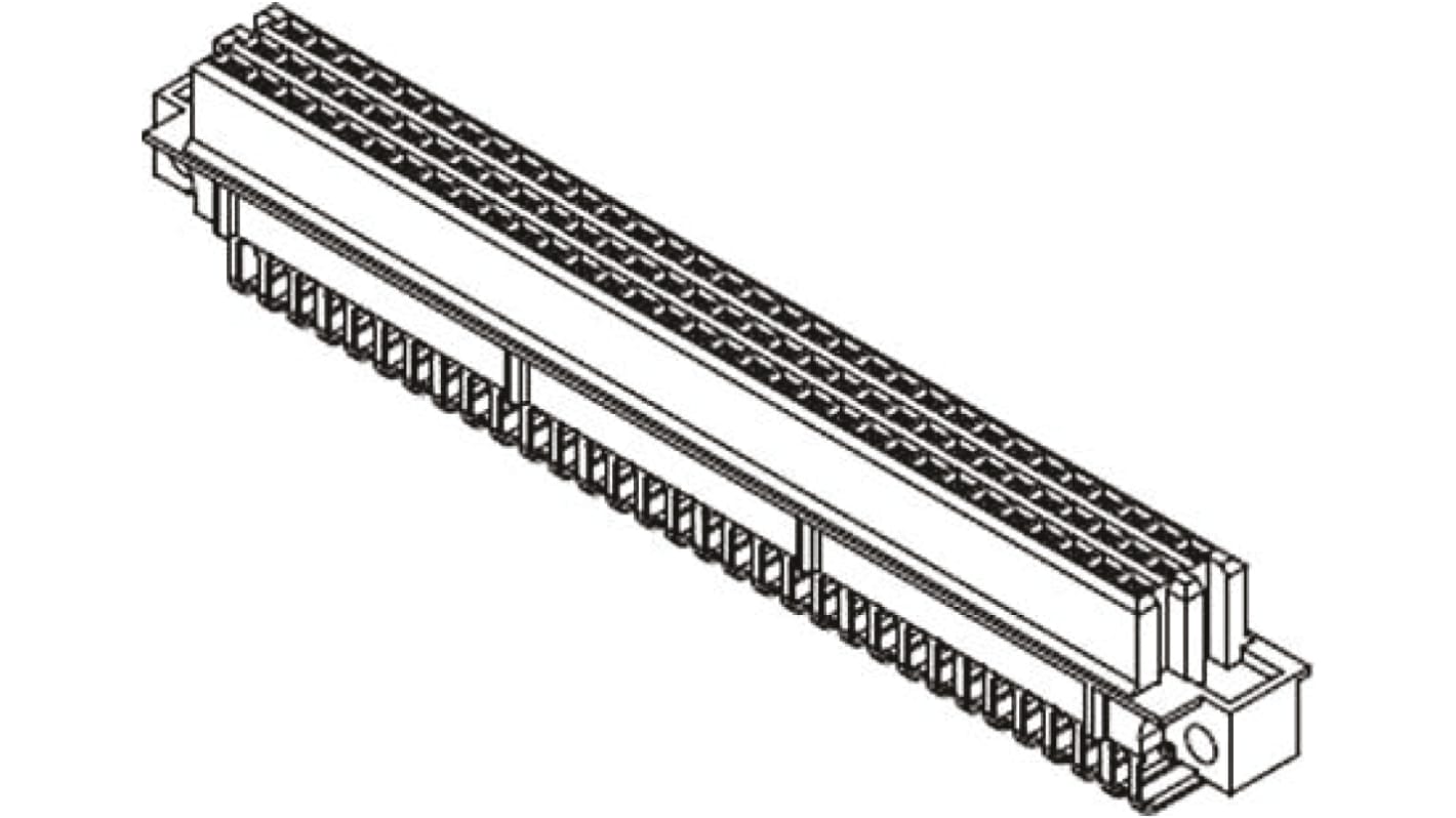 Harting 09 79 96 Way 2.54mm Pitch, Type R (HE11) Class C2, 3 Row, Right Angle DIN 41612 Connector, Socket