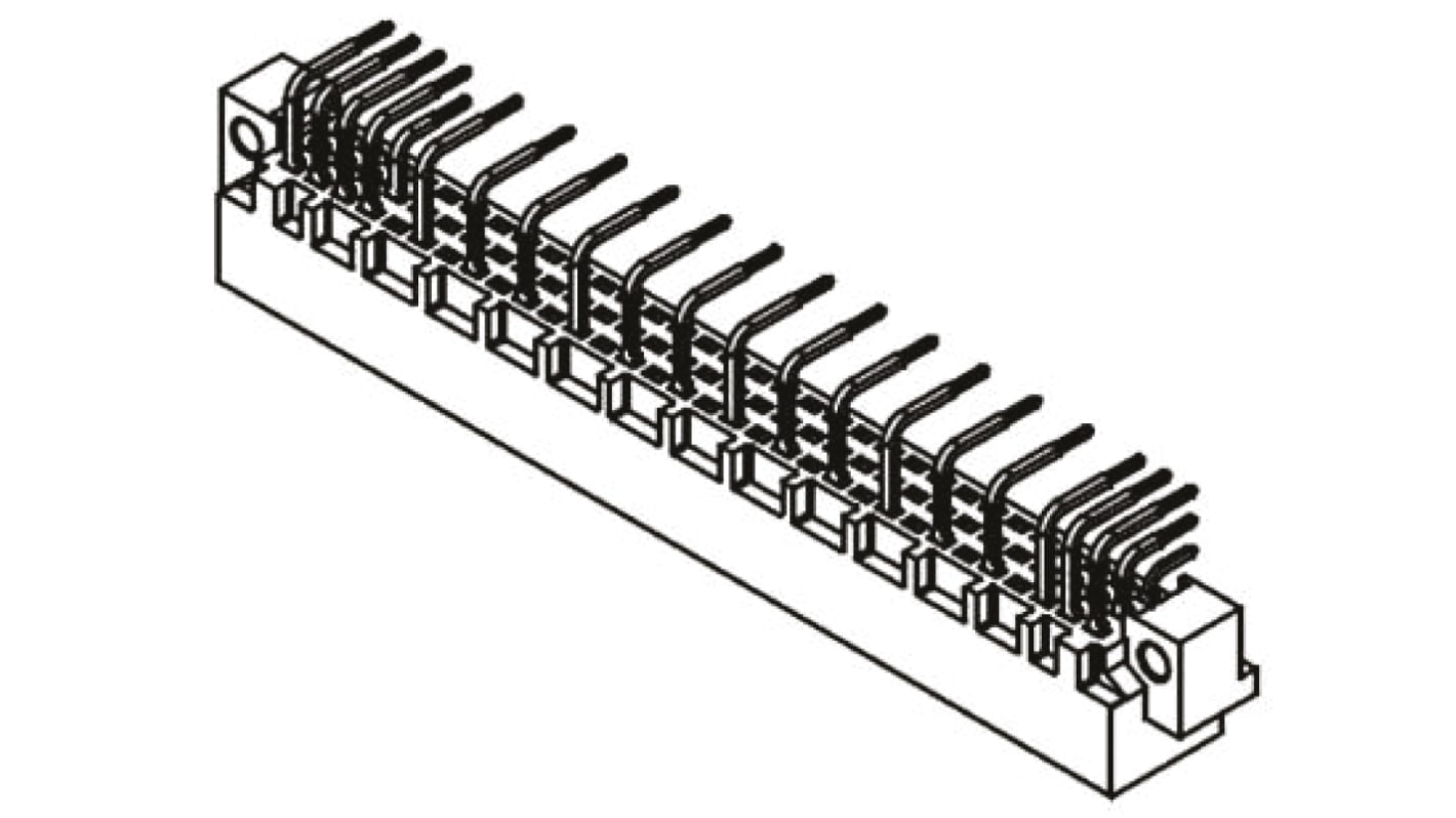 Harting 09 03 45 Way 2.54mm Pitch, Type C Class C1, 3 Row, Right Angle DIN 41612 Connector, Plug