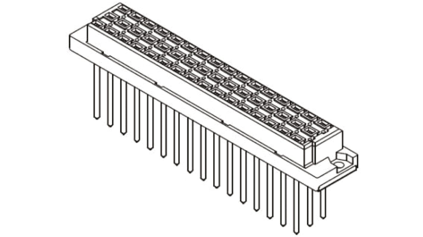 HARTING 09 05 48 Way 5.08mm Pitch, Type E Class C1, 3 Row, Straight DIN 41612 Connector, Socket