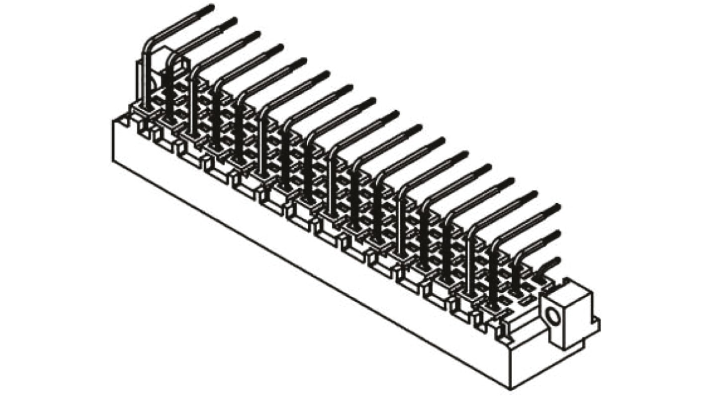 Harting 09 05 48 Way 5.08mm Pitch, Type E Class C2, 3 Row, Right Angle DIN 41612 Connector, Plug