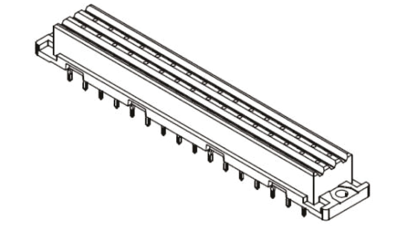 Conector DIN 41612 hembra Harting de 32 contactos serie 09 06, paso 3.81 mm, 5.08 mm, 3 filas, clase C2