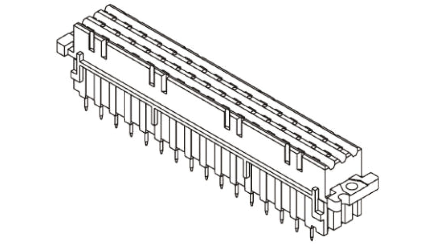 Conector DIN 41612 hembra HARTING de 48 contactos serie 09 06, paso 5.08mm, 3 filas, clase C1