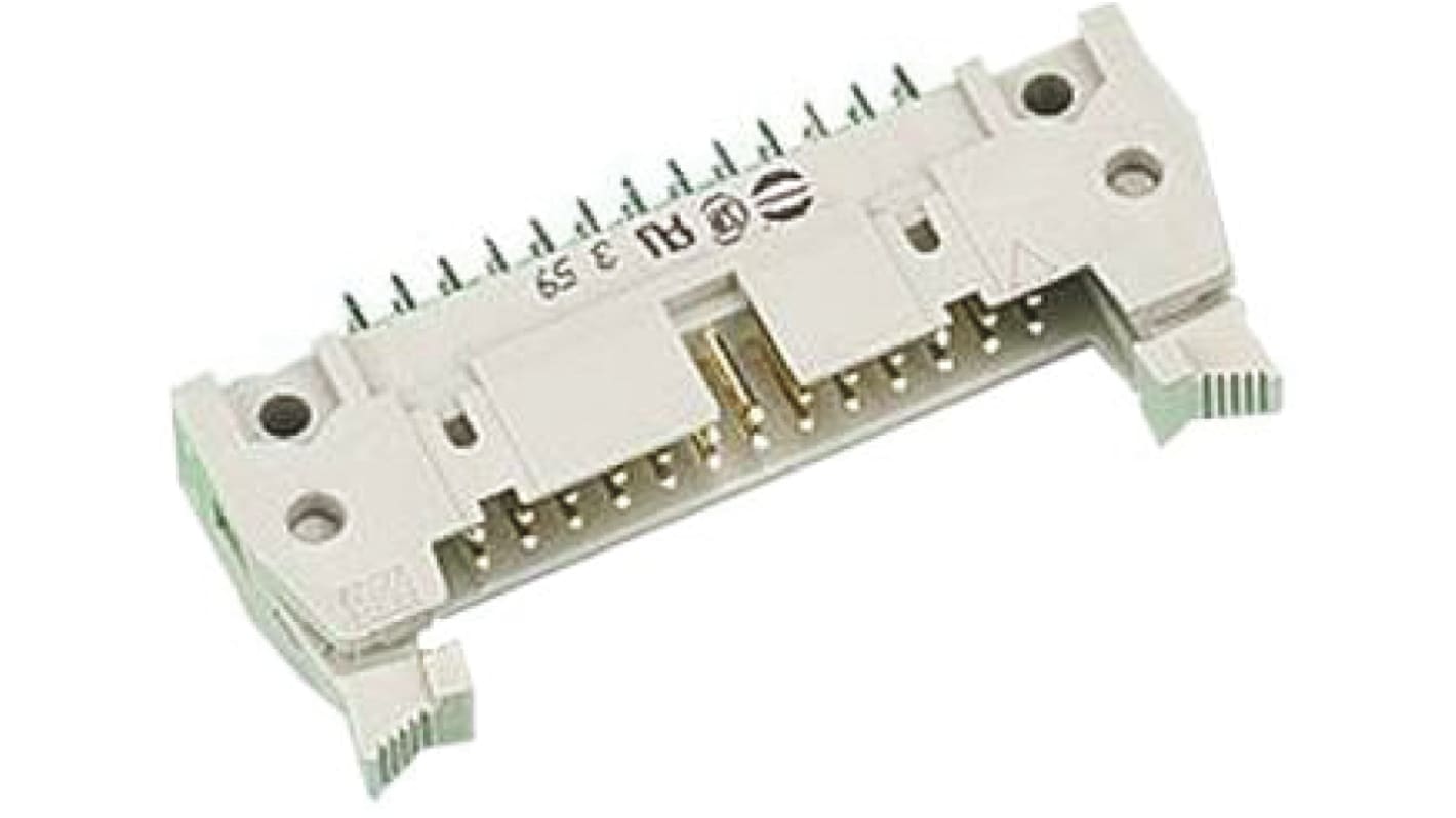 Harting SEK 18 Series Straight Through Hole PCB Header, 50 Contact(s), 2.54mm Pitch, 2 Row(s), Shrouded