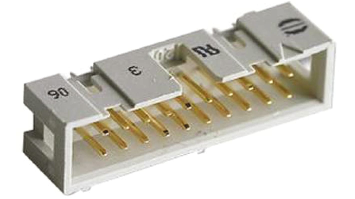 Harting SEK 18 Series Straight Through Hole PCB Header, 20 Contact(s), 2.54mm Pitch, 2 Row(s), Shrouded