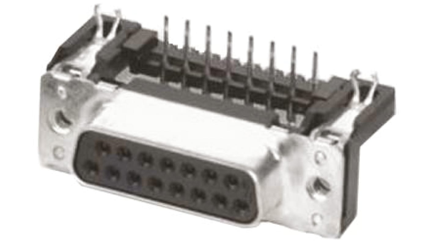 HARTING D-Sub Standard 25 Way Right Angle Through Hole D-sub Connector Socket, 2.76mm Pitch, with Boardlocks, M3