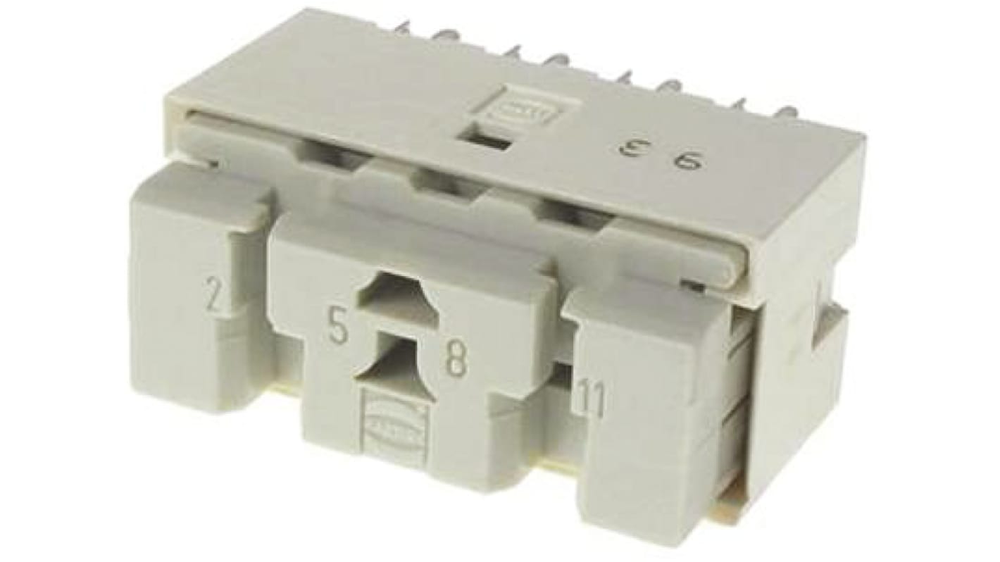 Harting, Mini Coax 4.4 mm, 6.25 mm, 7.64 mm Pitch Mini Coax Backplane Connector, Female, Straight, 5 Row, 8 Way