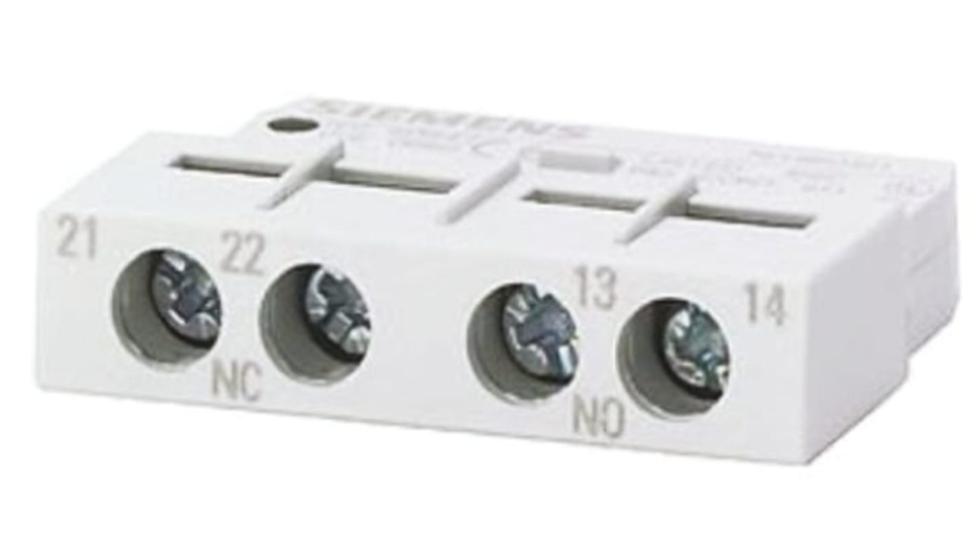 Siemens Auxiliary Contact, 2 Contact, 2NO, Snap Front, Sirius Classic