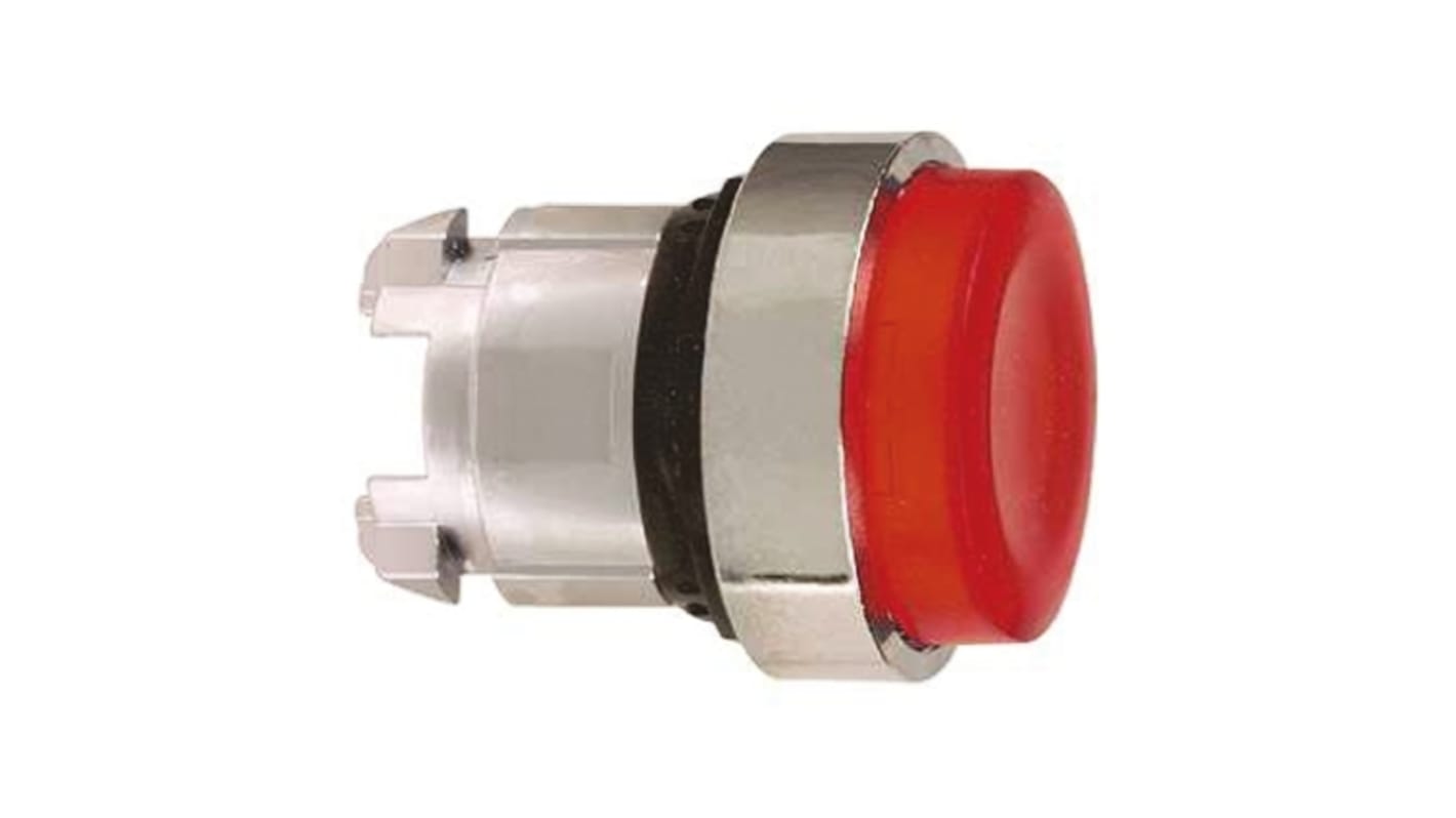 Schneider Electric 带灯红色圆形按钮头, Φ22mm开孔, Φ28.5mm按钮, 维护, IP67, IP69K, Harmony XB4系列