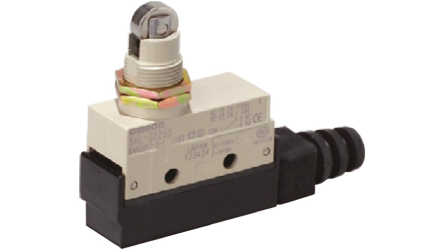 Omron SHL Series Plunger Limit Switch, NO/NC, IP67, SPDT, Zinc Housing, 480V ac Max, ac 2 A, dc 200mA Max